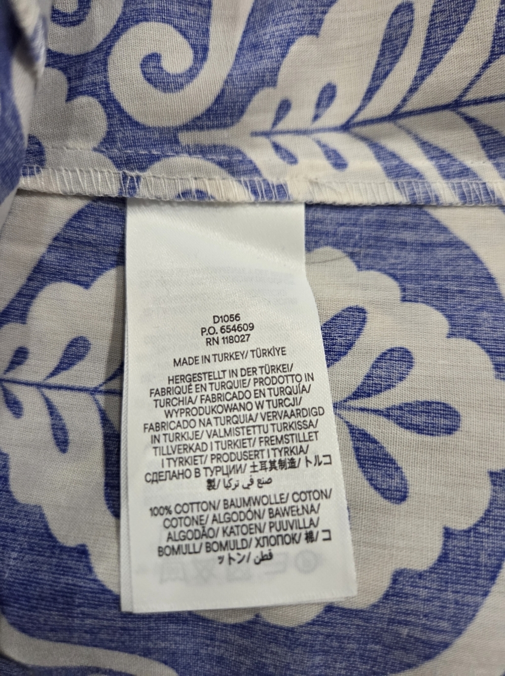 Boden Blue Printed Short-Sleeve Maxi Dress with Tie Waist - Size 14R - Picture 6 of 10